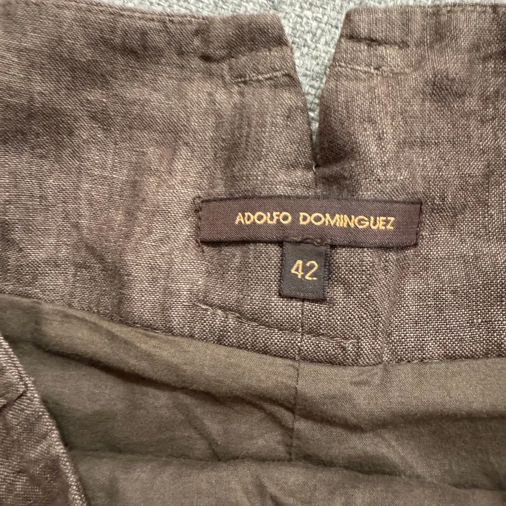 Adolfo Dominguez Brown Maxi A-Line Linen Skirt - Picture 9 of 13